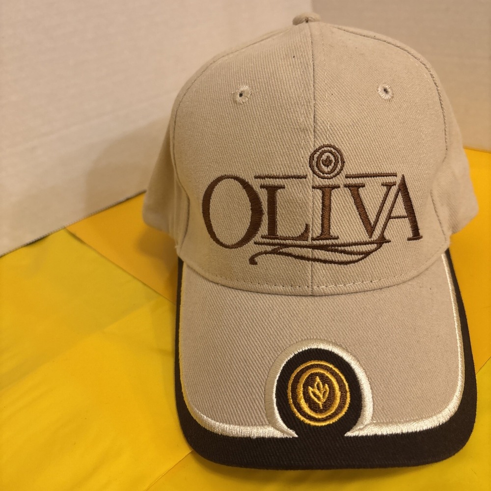 Olivia Cigar Beige Baseball Cap Unisex Adjustable Strap Embroidered Logo